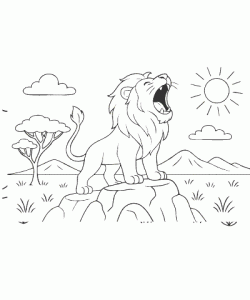 Ausmalbild Löwe 007