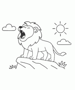 Ausmalbild Löwe 008