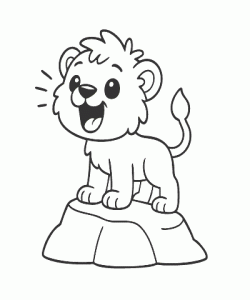 Ausmalbild Löwe 010