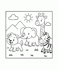 Ausmalbild Löwe 012