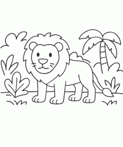 Ausmalbild Löwe 016