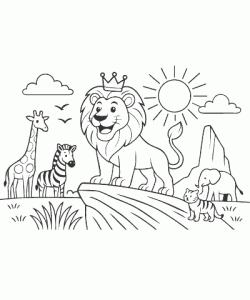 Ausmalbild Löwe 017