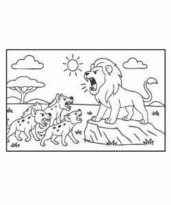 Ausmalbild Löwe 018