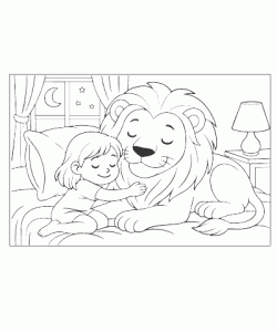 Ausmalbild Löwe 019