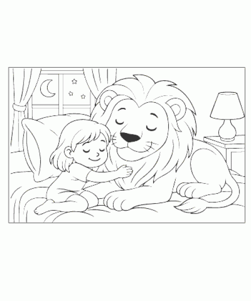 Ausmalbild Löwe 019