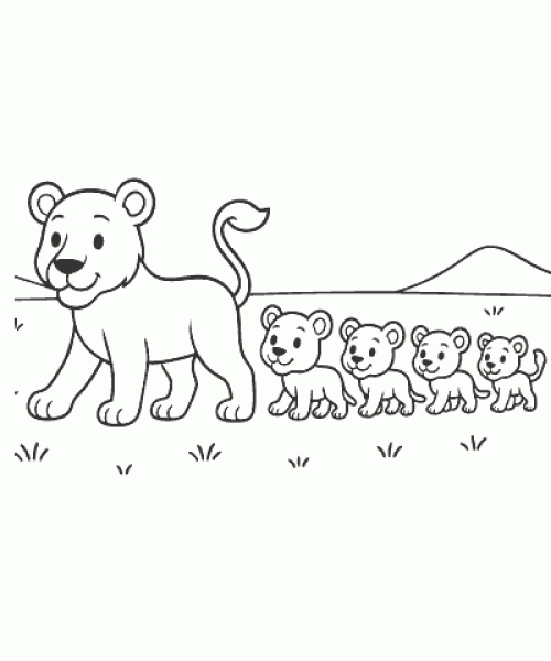 Ausmalbild Löwe 020