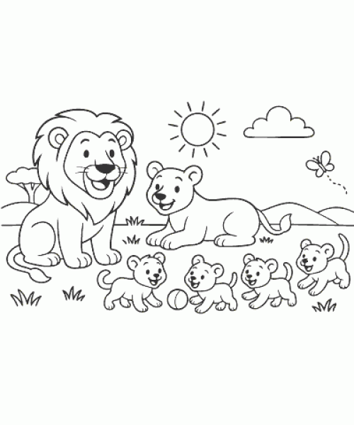 Ausmalbild Löwe 022