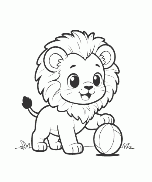 Ausmalbild Löwe 024
