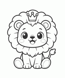 Ausmalbild Löwe 025
