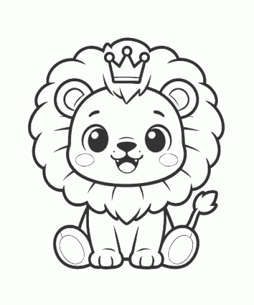 Ausmalbild Löwe 025