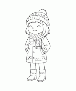 Ausmalbild Mädchen 006