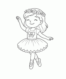 Ausmalbild Mädchen 007