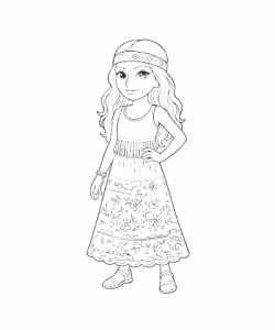 Ausmalbild Mädchen 012