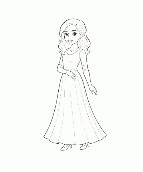 Ausmalbild Mädchen 021