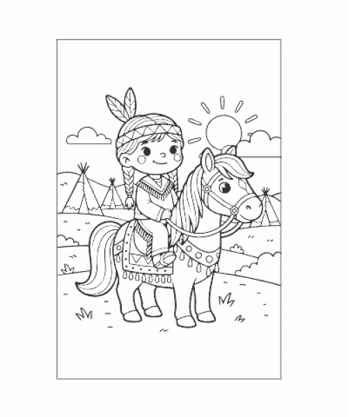 Ausmalbild Mädchen 022