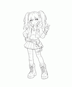 Ausmalbild Maedchen 023