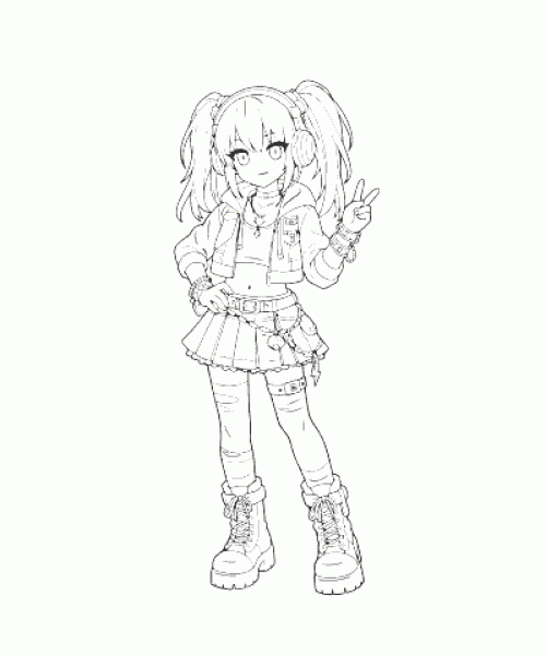 Ausmalbild Maedchen 023