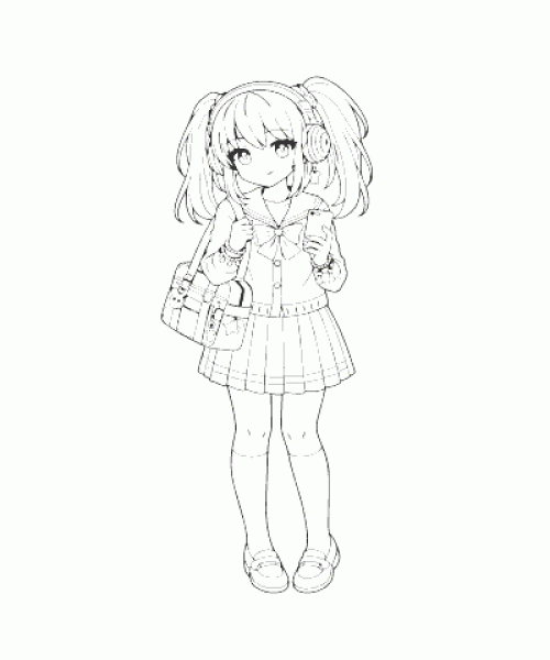 Ausmalbild Maedchen 024