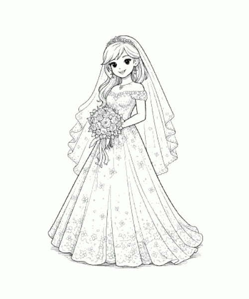 Ausmalbild Maedchen 029