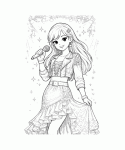 Ausmalbild Maedchen 030