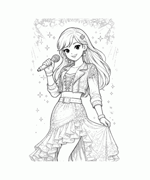 Ausmalbild Maedchen 030