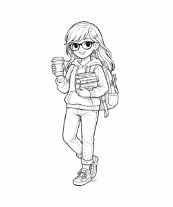 Ausmalbild Maedchen 031