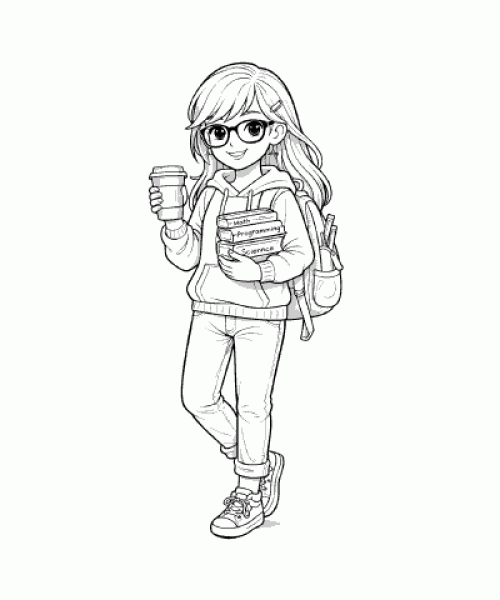 Ausmalbild Maedchen 031