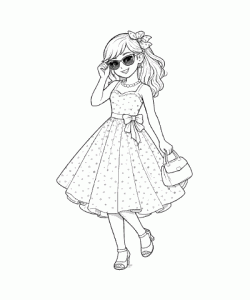 Ausmalbild Maedchen 032