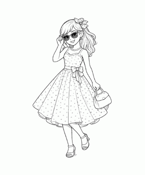 Ausmalbild Maedchen 032