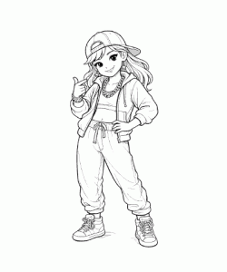 Ausmalbild Maedchen 033