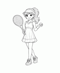 Ausmalbild Maedchen 034