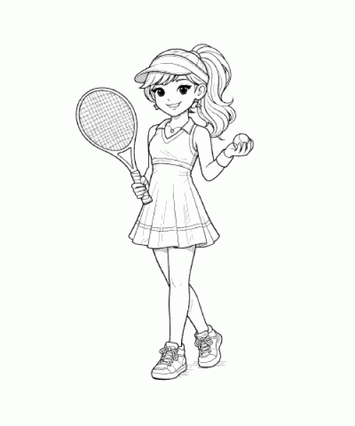 Ausmalbild Maedchen 034