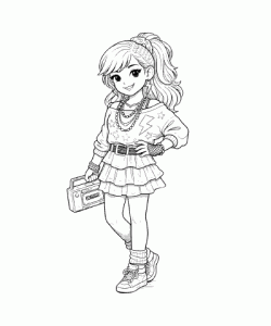 Ausmalbild Maedchen 035