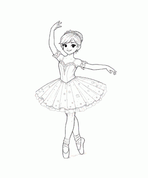 Ausmalbild Maedchen 036