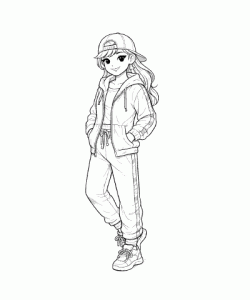 Ausmalbild Maedchen 037