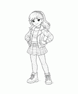 Ausmalbild Maedchen 038