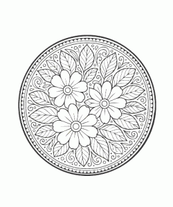 Ausmalbild Mandala 001