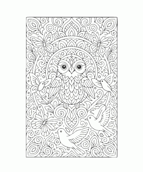 Ausmalbild Mandala 002