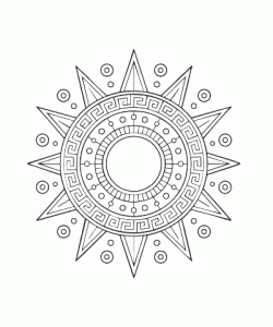 Ausmalbild Mandala 004