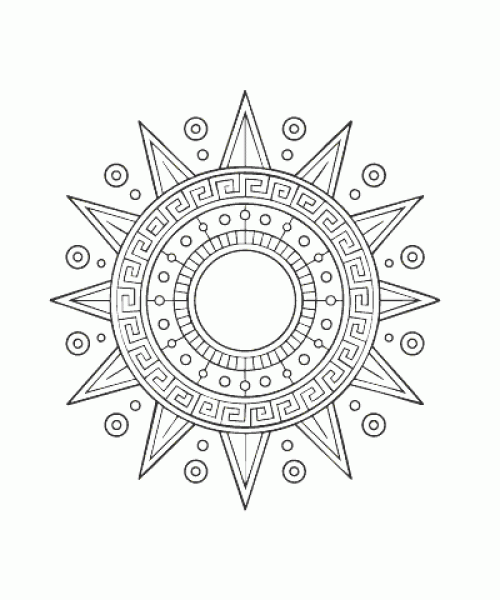 Ausmalbild Mandala 004