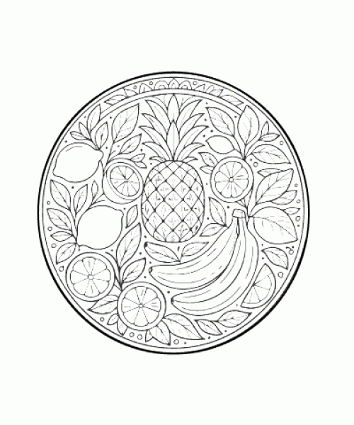 Ausmalbild Mandala 005