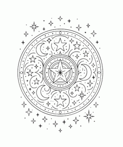 Ausmalbild Mandala 007