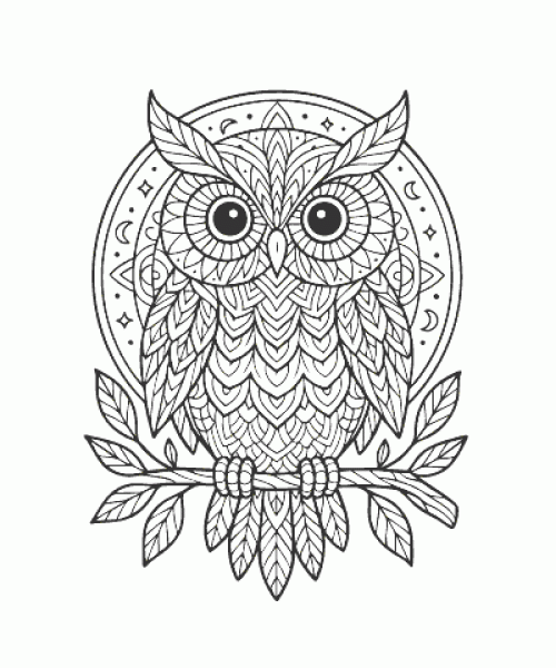 Ausmalbild Mandala 009