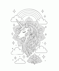 Ausmalbild Mandala 010