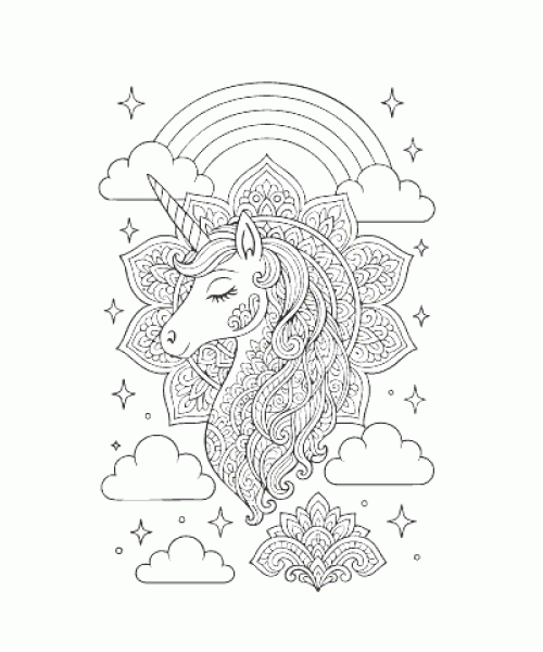 Ausmalbild Mandala 010