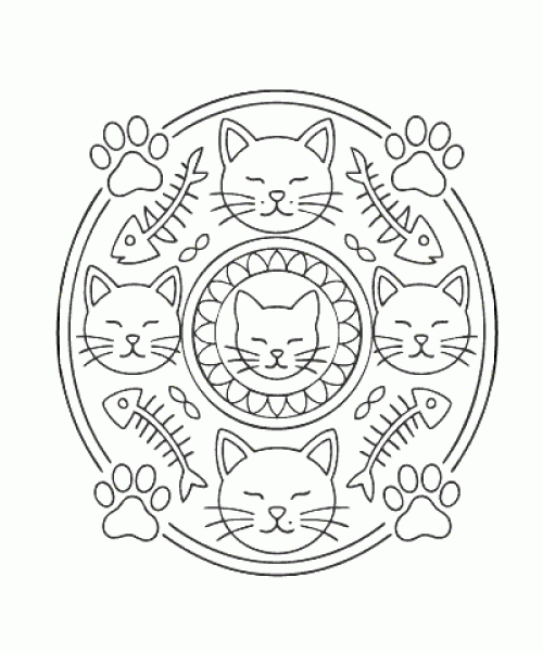 Ausmalbild Mandala 011