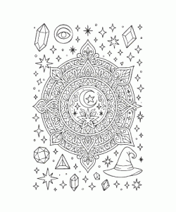 Ausmalbild Mandala 013