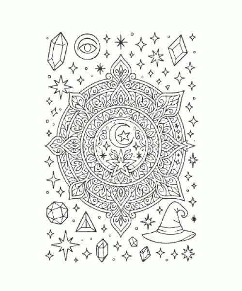 Ausmalbild Mandala 013