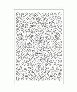 Ausmalbild Mandala 016