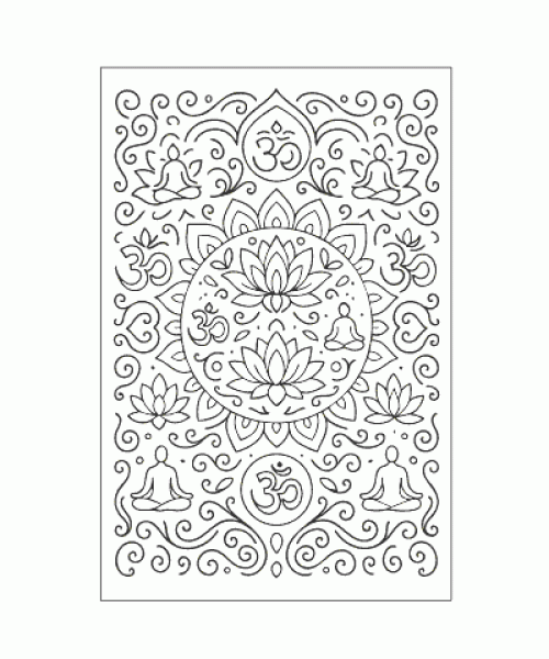 Ausmalbild Mandala 016